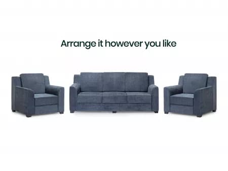 Erica Upholstered 5 Seater Sofa Set