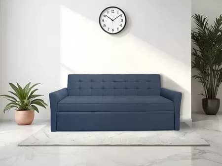 Zenith Sofa Cum Bed in Denim Blue