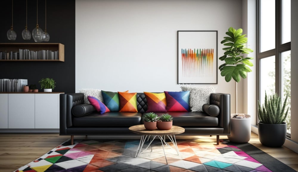 colourful living room