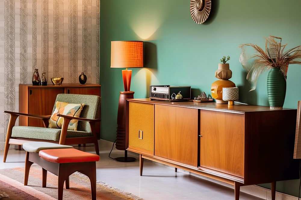 retro and modern furniture