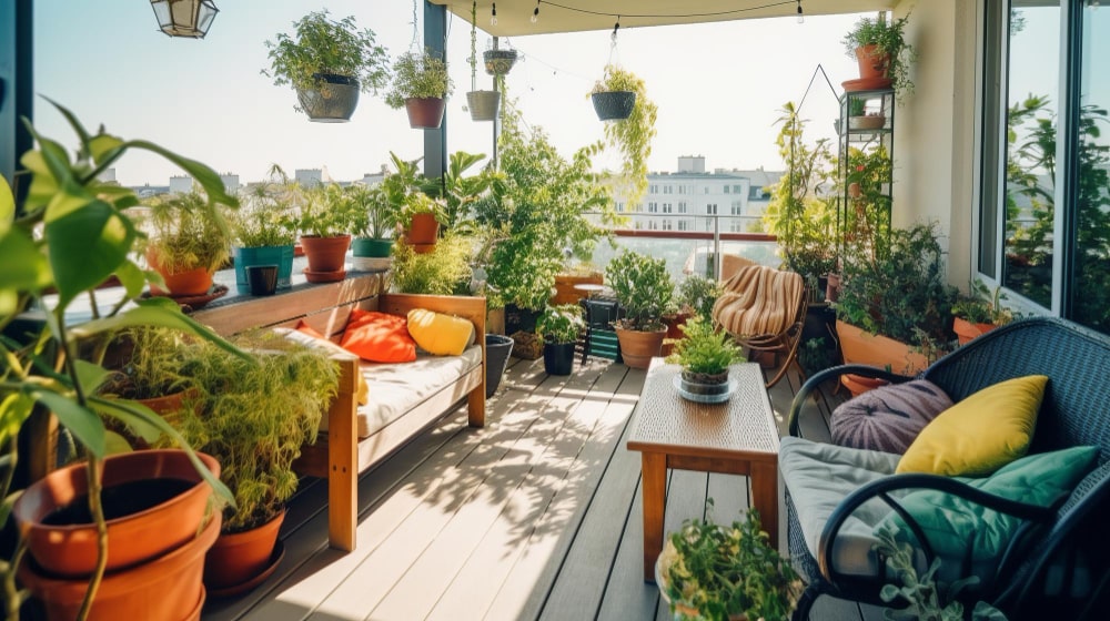 balcony decoration colourful ideas 