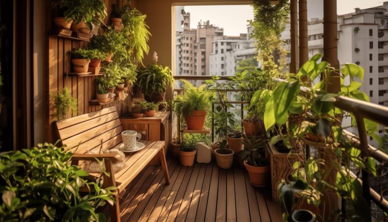 balcony-garden-idea, seasonal balcony decor ideas
