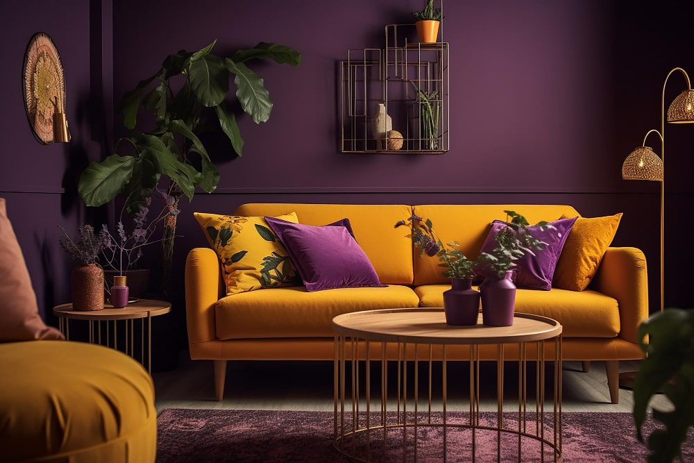 beautiful-wall-paint-purple-wall paint colour psychology in interior design