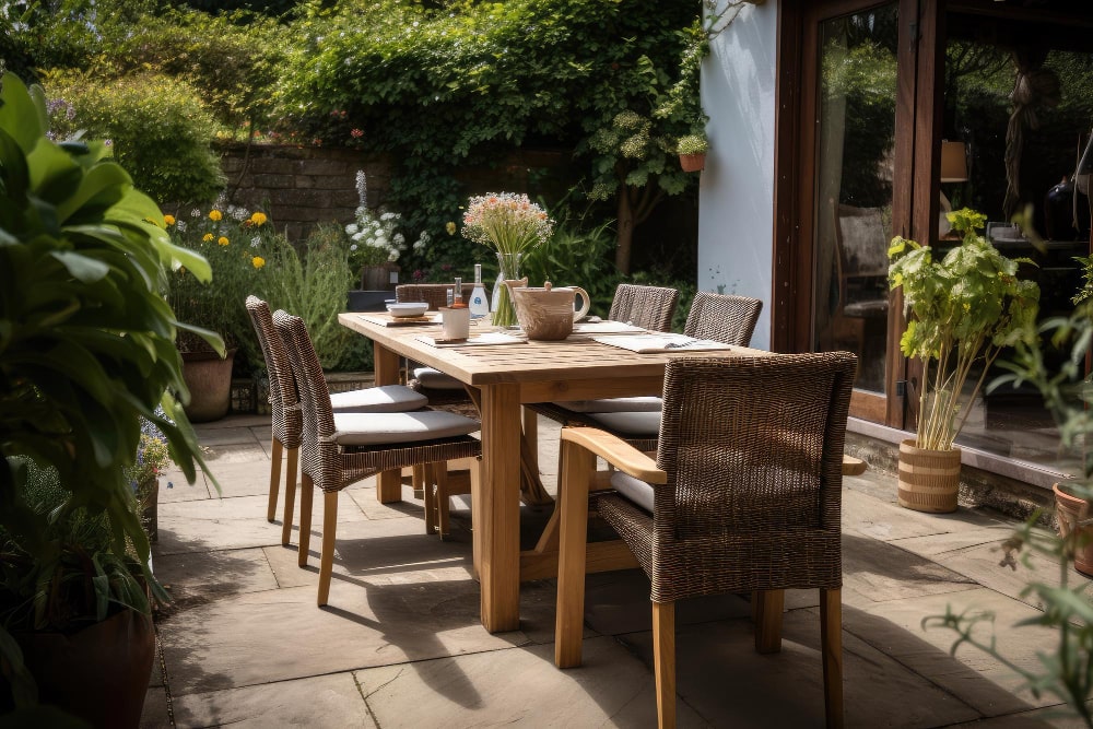 balcony dining area decoration