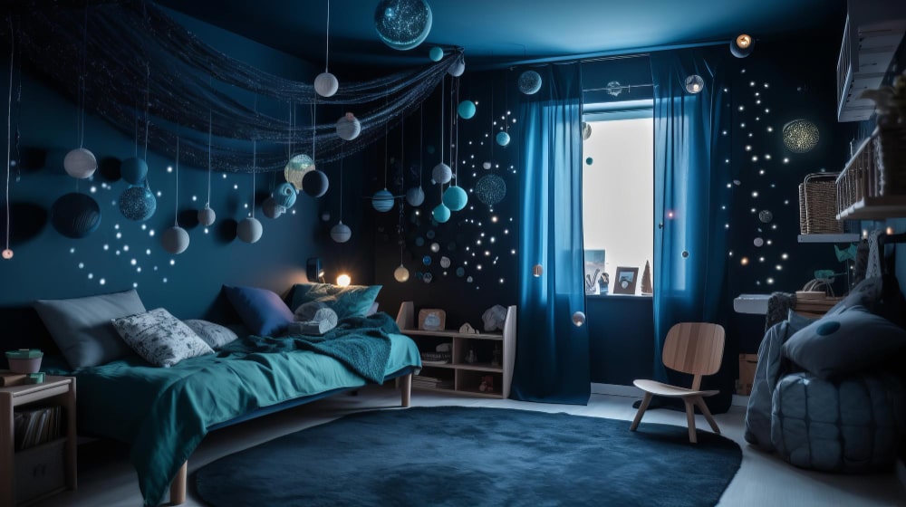  universe bedroom ceiling design for kids