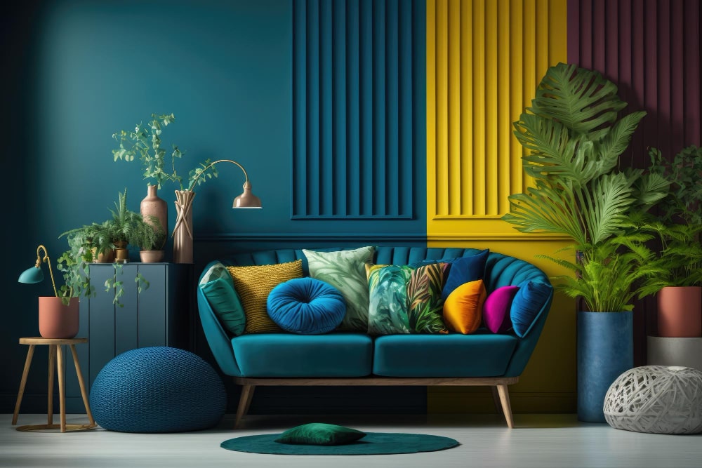 colour psychology in blue interior design