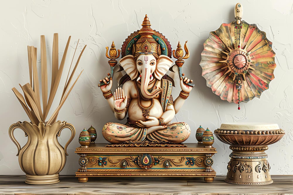 Vintage style ganesh decoration ideas 