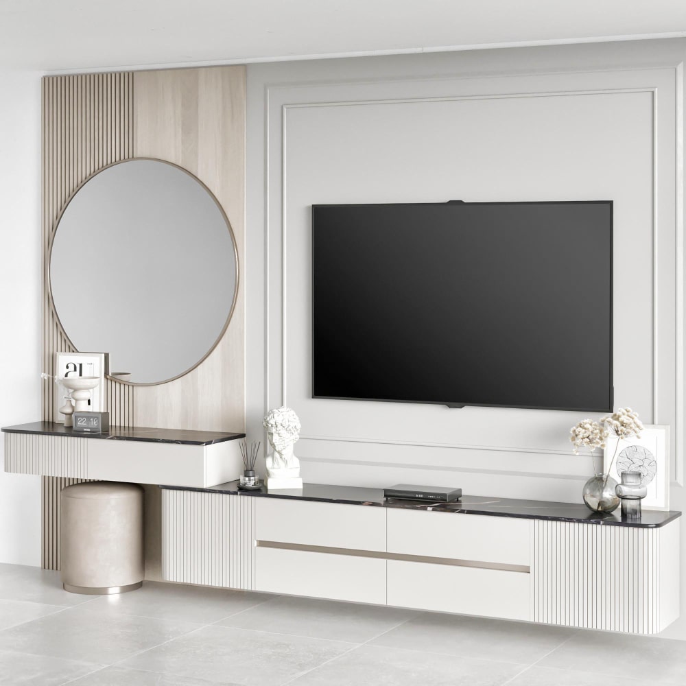 Buffet Tv Stand Makeup Dressing Table Mirror Nightstands Entertainment  Center Tv Wall Mount Mueble Salon Living Room Furniture - AliExpress