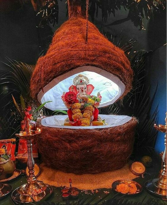 Decorations | Rangoli designs latest, Ganapati decoration, Janmashtami  decoration