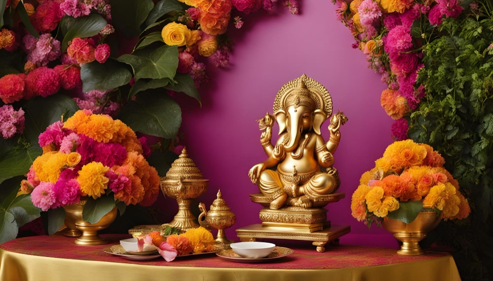 simple ganpati decor