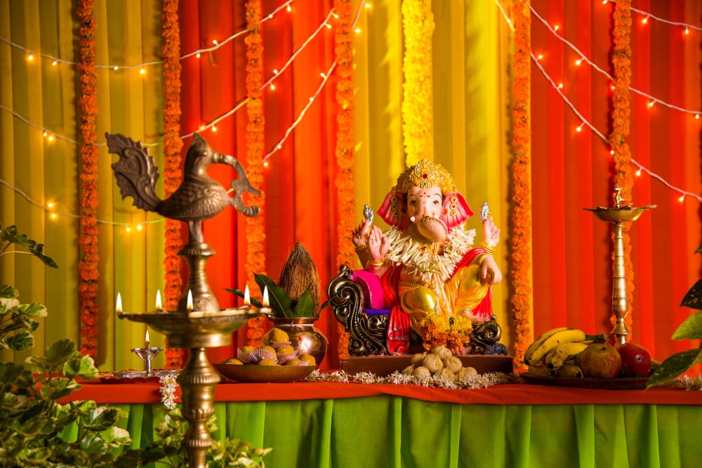 Ganapati decoration ideas- Traditional Theme 