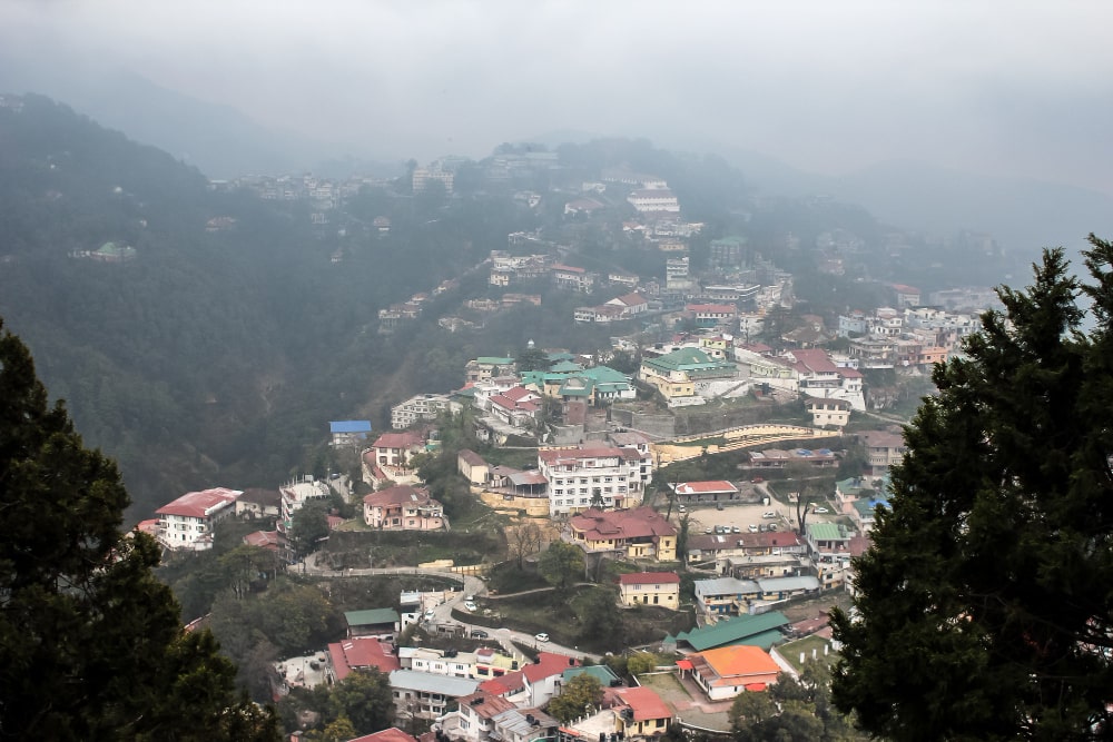 Mussoorie hill station in India