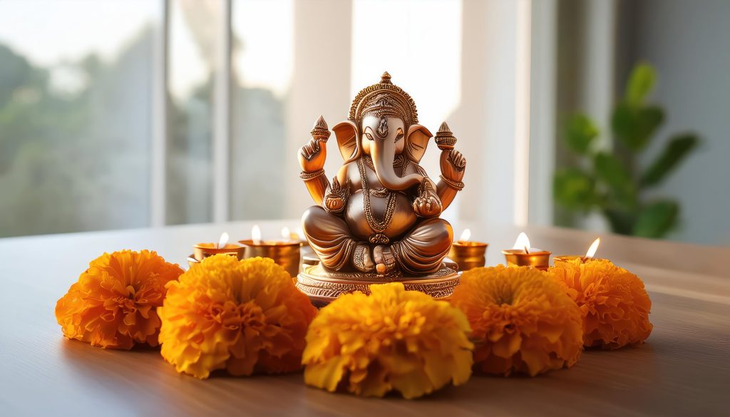 simple Ganpati decor ideas 