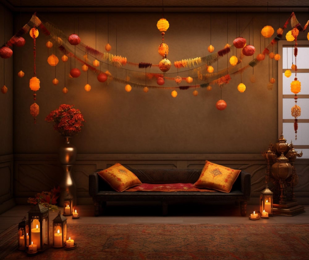 Diwali Decoration Ideas For Living Room | DesignCafe