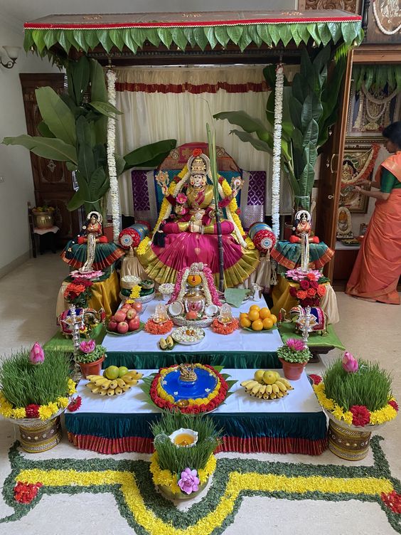 Navratri decoration store at home