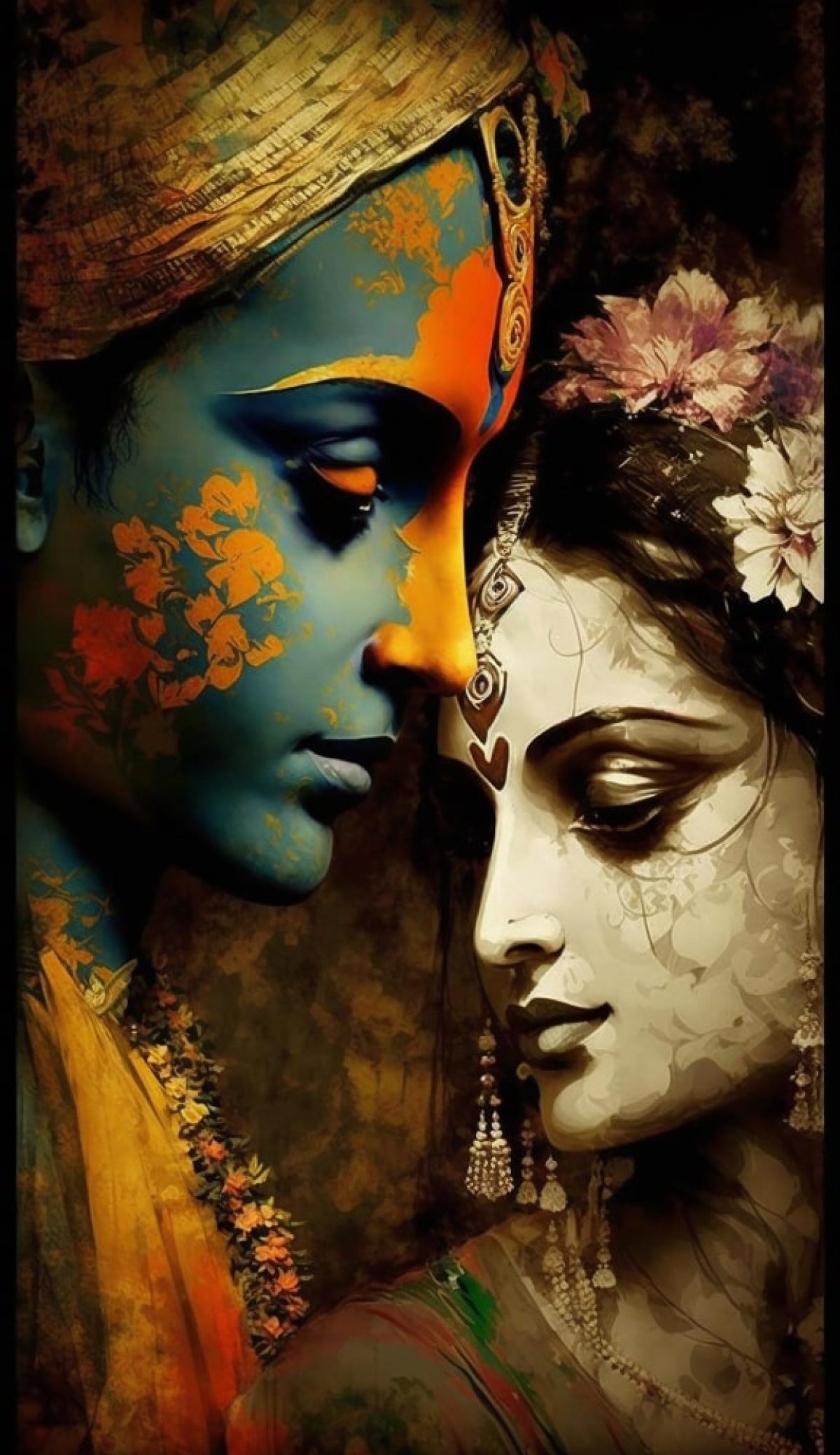 Krishna painting hi-res stock photography and images - Alamy