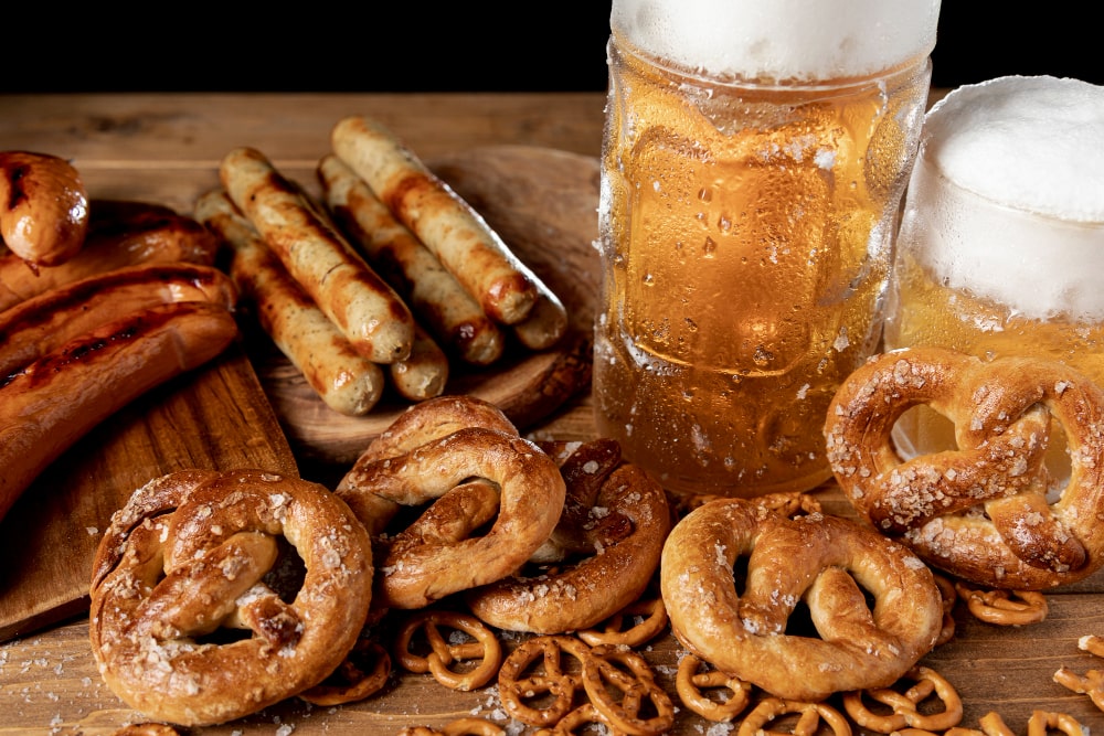 german beer festival-food and beer