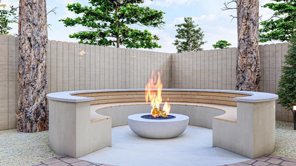 Permanent Firepits- outdoor furniture 