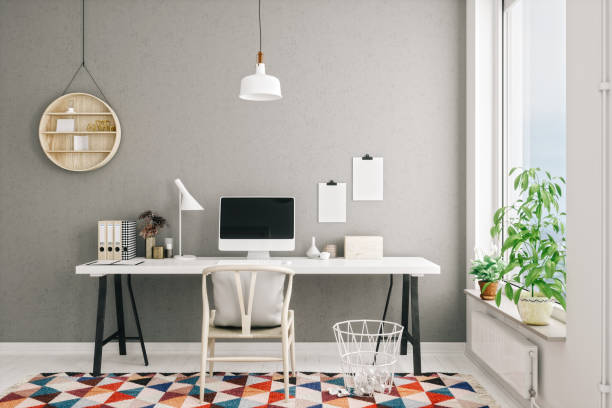 Aesthetic styles for home office- minimalist