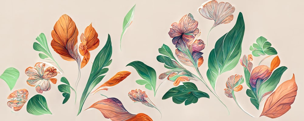 floral mural wallpaper design 