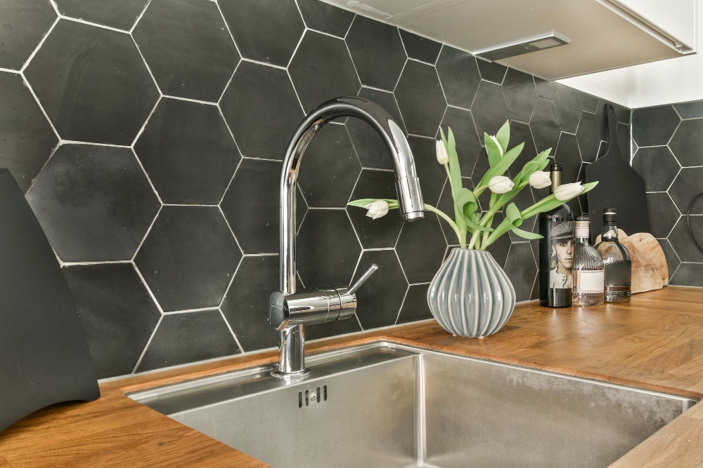 Hexagonal Kitchen Tiles design 
