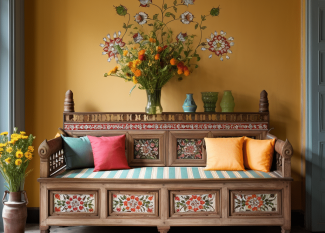 indian traditional furniture- gift ideas for friendship day- wall paint ideas