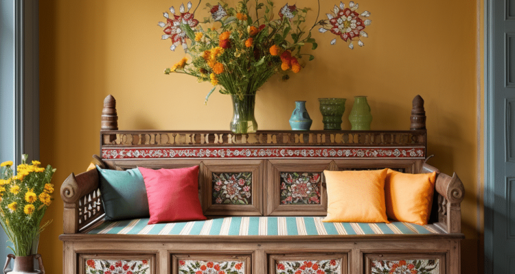 indian traditional furniture- gift ideas for friendship day- wall paint ideas