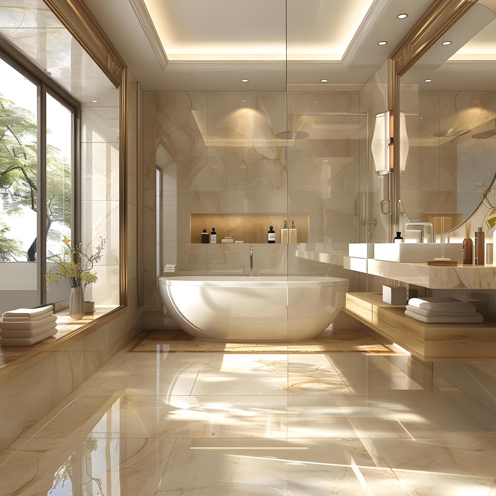 large format bathroom tiles design 