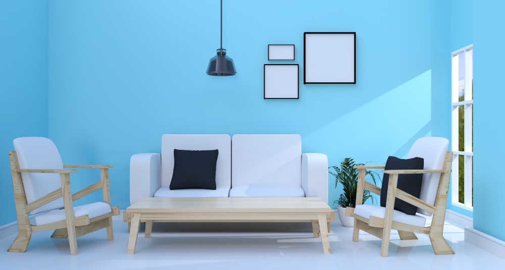 sky blue wall paint 